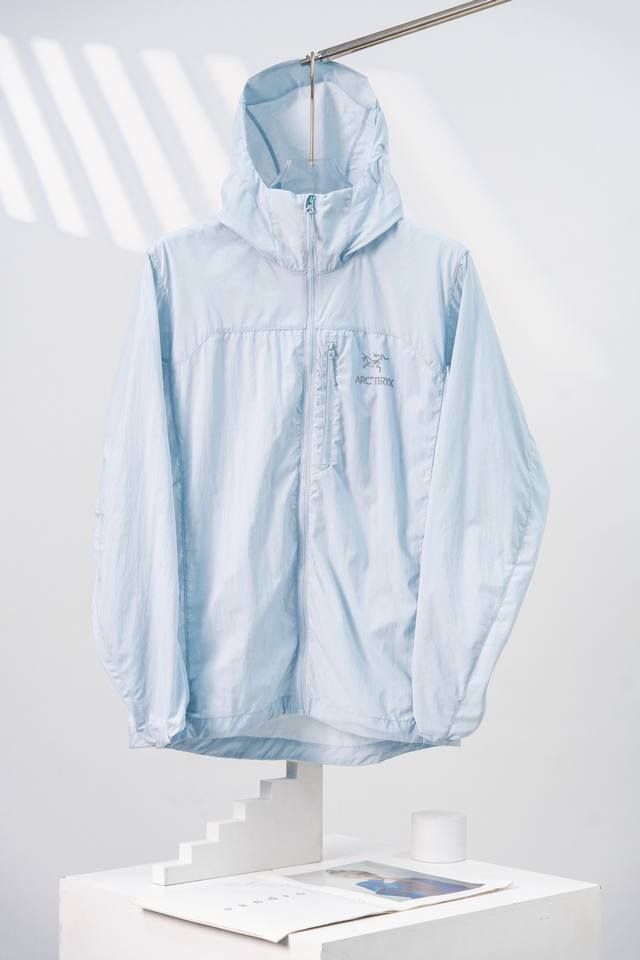 Sky Blue Arcteryx Squamish Hoody Lightweight Wind Shell Hooded Casual Thin Jacke