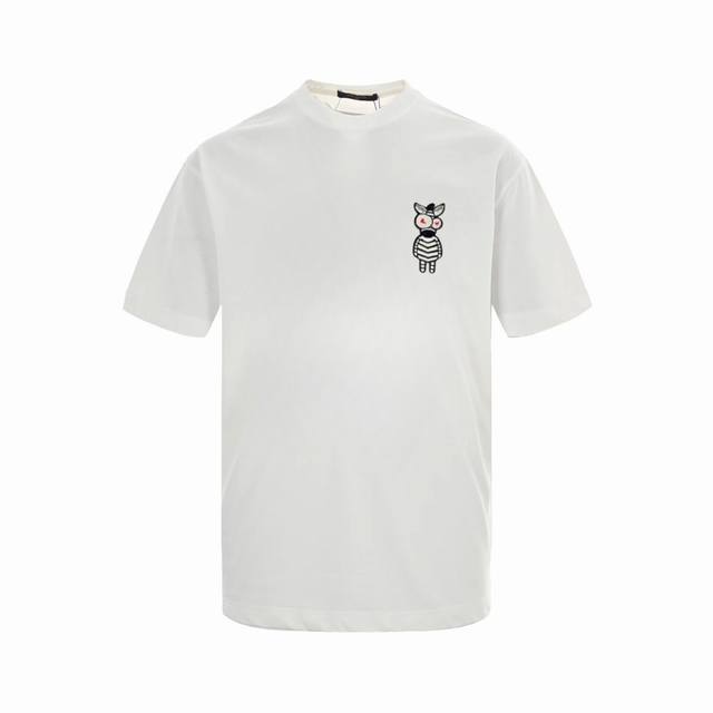 Louis Vuitton Louis Vuitton small logo zebra embroidered short-sleeved T-shirt S