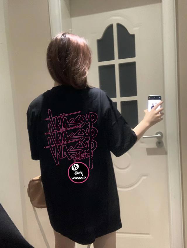 Stussy X Wassup co-branded Stussy round neck short sleeve half sleeve T-shirt Th