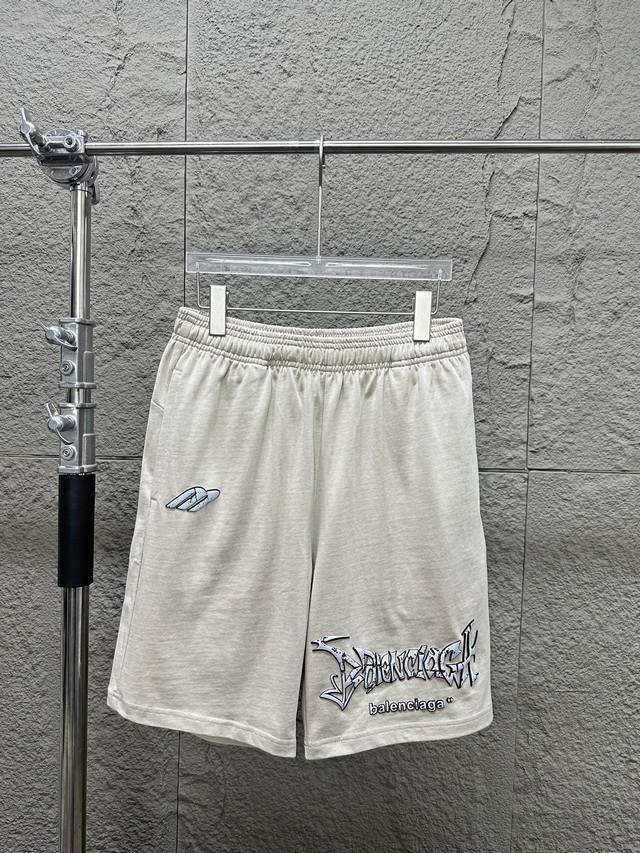 High quality 25 new Balenciaga Paris family logo letter casual shorts Customized