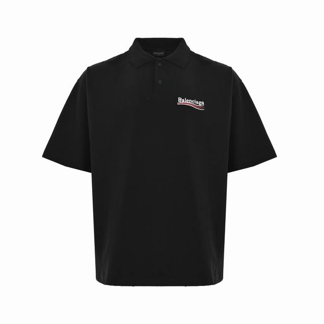 Balenciaga 25Ss Coke embroidery Polo short sleeves Exclusive G cotton twill piqu