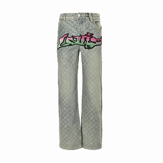 Louis Vuitton gradient flame jacquard jeans Originally purchased for 16,000, the