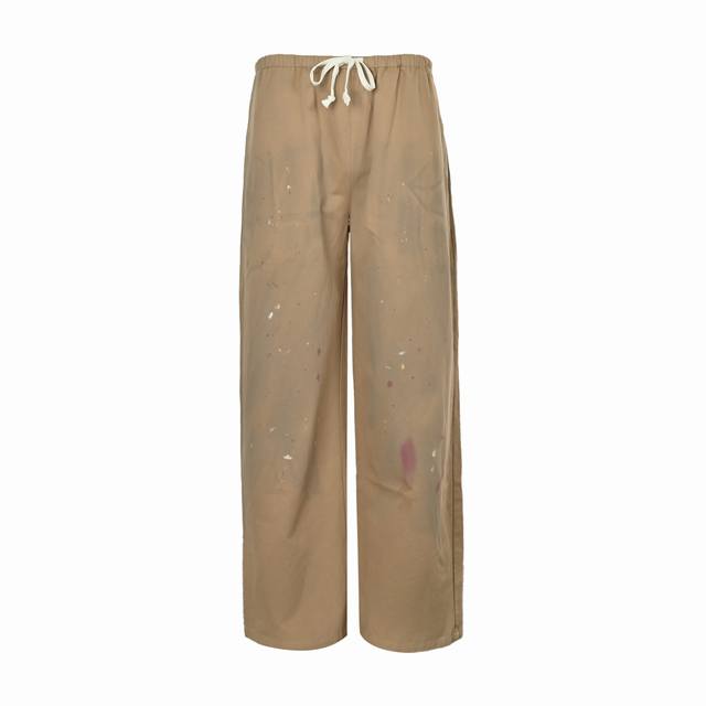 Maison Margiela Mm6 ink-splashed casual trousers Customized soft velvet fine twi