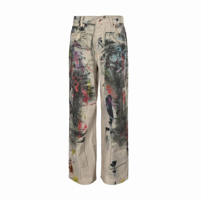 Acne 25Ss 1981U Painter Graffiti Print Jeans Made of imported environmentally fr