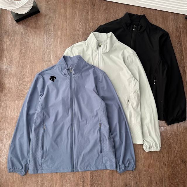 Descente skin clothing sun protection clothing jacket white gray mist blue blac