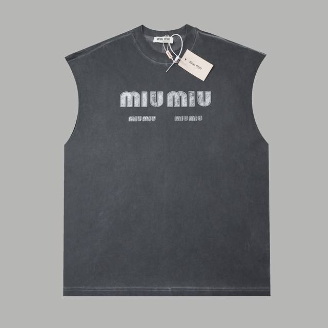 Miu Miu 25Ss Early spring new silver thread thick version letter hot stamping ve
