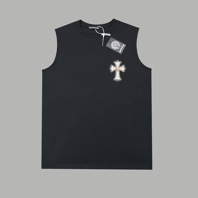 Ch*Ome Hearte25Ss Early spring new cross letter hot diamond vest Light luxury Wa