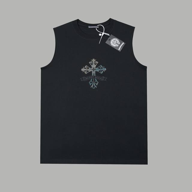Ch*Ome Hearte25Ss Early spring new cross letter hot diamond vest Light luxury Wa