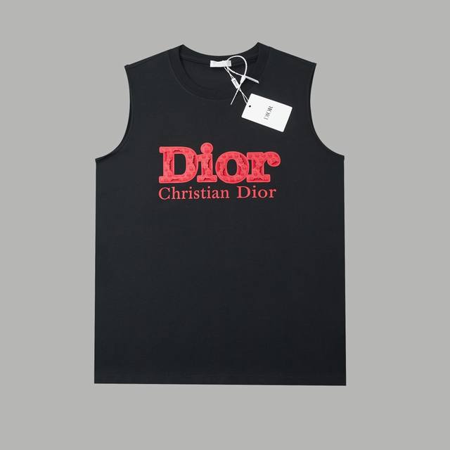 D*Or Dijia 25Ss early spring new classic letter logo printed vest Light luxury W