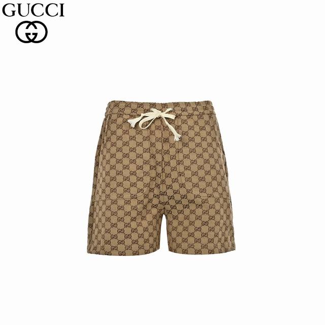 Gucci & The North Face joint full print shorts Back patch pocket embroidery, sup