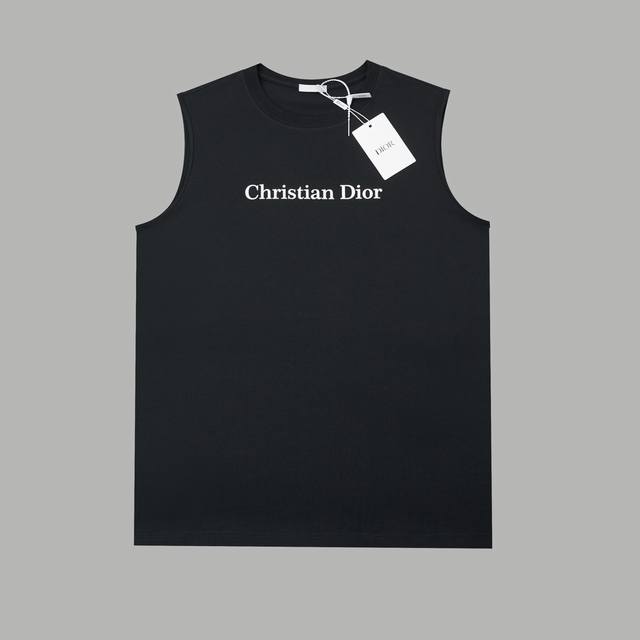 D*Or Dijia 25Ss early spring new classic letter logo printed vest Light luxury W