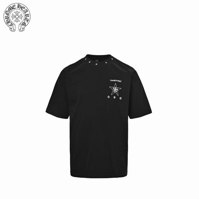 Chrome Hearts 25Ss mottled Sanskrit star print short sleeves The fabric is made