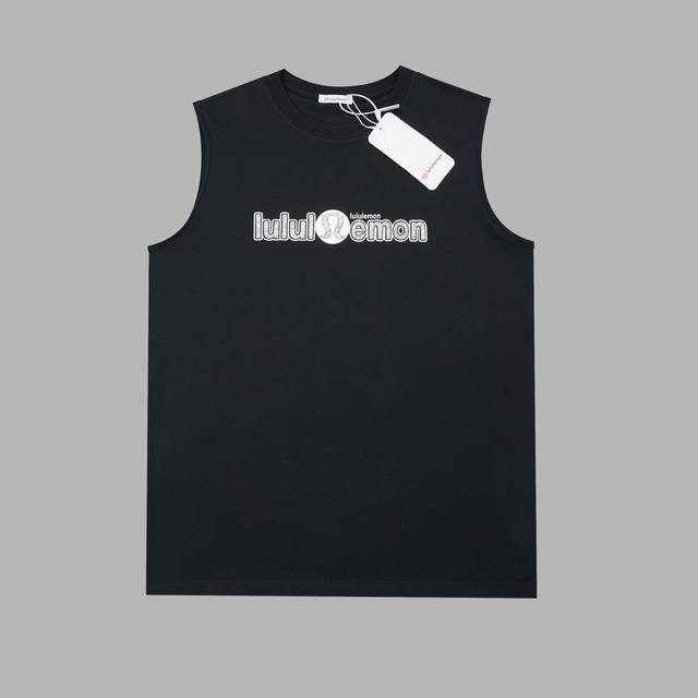 Lulu*Lemon25Ss Early spring new silicone thick version letter vest Light luxury