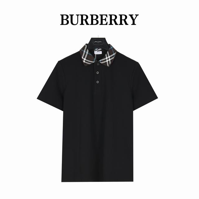 Burberry 25Ss new collar check short-sleeved Polo shirt Original quality welcome