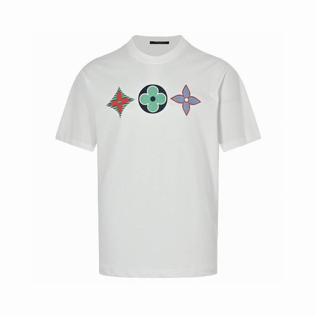 Louis Vuitton New summer classic three-flower print round-neck short-sleeved T-s
