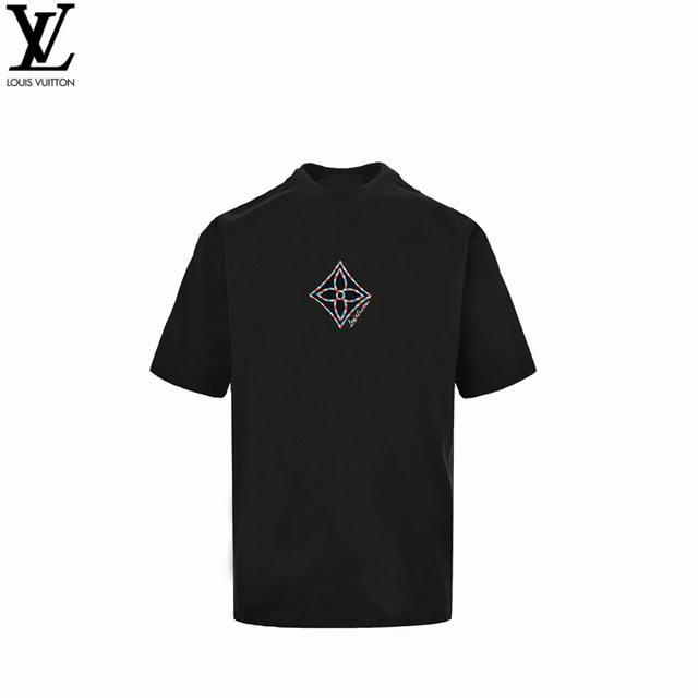 Louis Vuitton 25Ss colorful braided rope short-sleeved T-shirt Made of 280g 36s