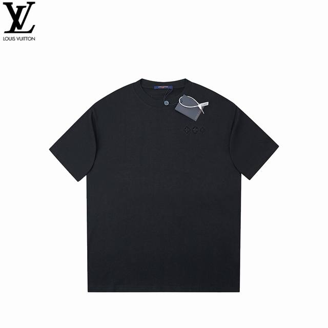 Louis Vuitton 25Ss three flower embroidered short sleeves Super high quality emb