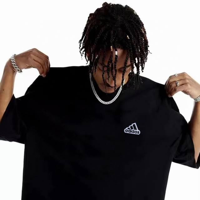 10,000 needle embroidery Adidas Adidas letter basic Loog versatile 260g heavy co