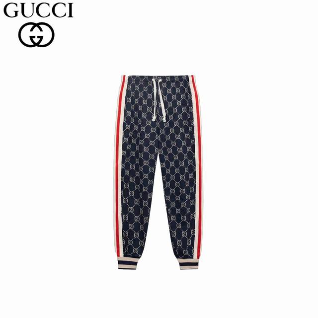 Gucci Gucci classic full print jacquard logo suit trousers Pure cotton high qual