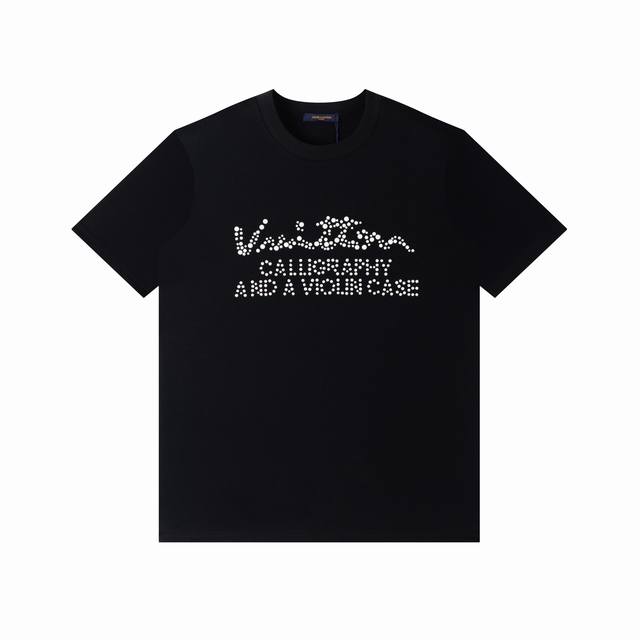 Louis Vuitton*Louis VuittonLv high-end pearl logo short-sleeved T-shirtCustomize