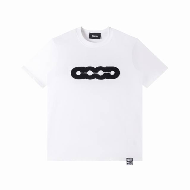 Good Rand heavy-duty letter earth towel embroidery round neck short sleeves Coup