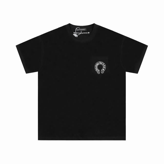 High version Chrome Hearts short sleeves with Sanskrit prints! Chest pocket, ma