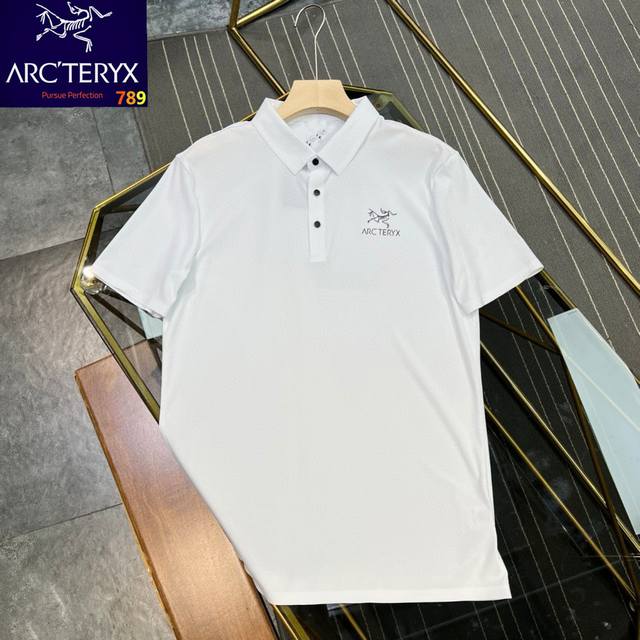 Arcteryx Arc'teryx lapel chest logo short-sleeved T-shirt, men's summer Polo shi