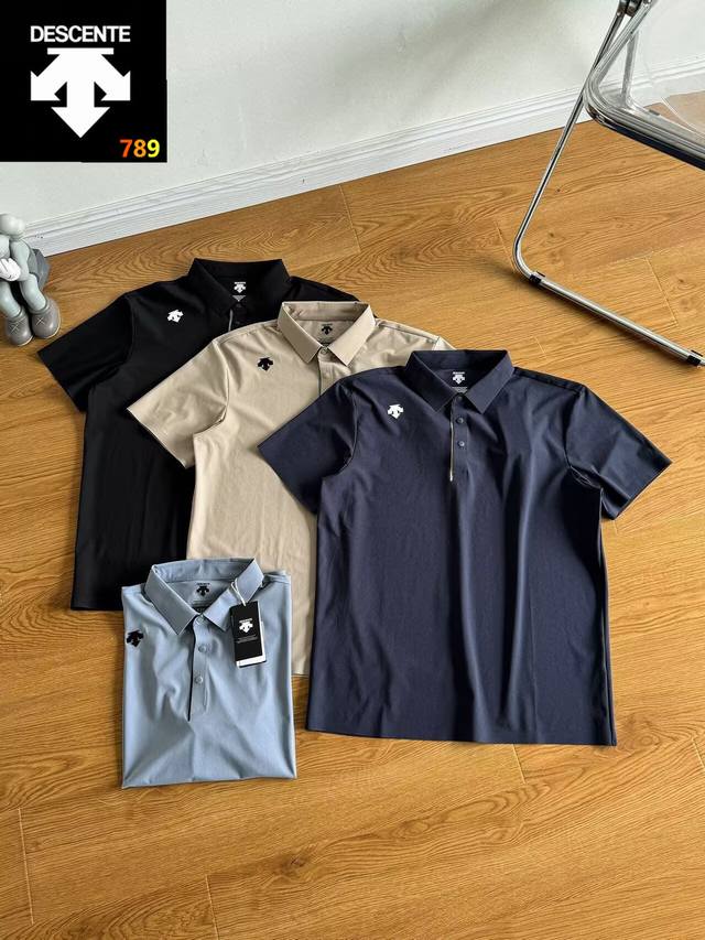Descente 25Ss new summer lapel Polo shirt, outdoor breathable short-sleeved T-s