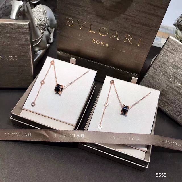 Bvlgar Bulgari Charity Little Red Man Black Gold Necklace with Full Package Blac