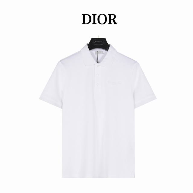 Dior Dior embroidered letter signature short-sleeved Polo shirt Original quality