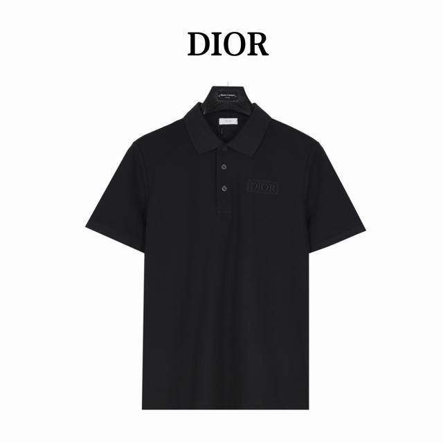 Dior Dior square logo Cd embroidered letters short-sleeved Polo shirt Original q
