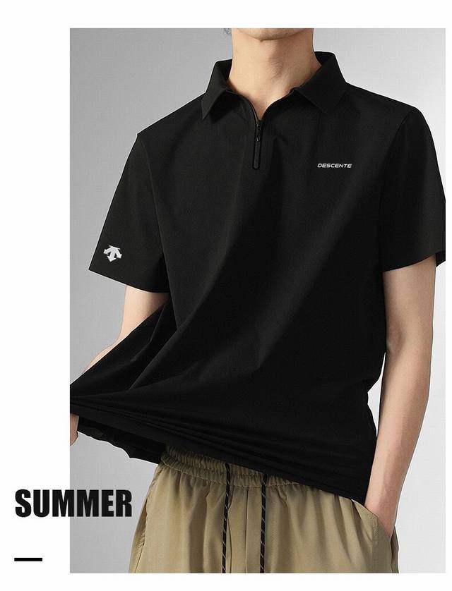 Descente 25Ss high quality new three-color quick-drying short-sleeved {three-di