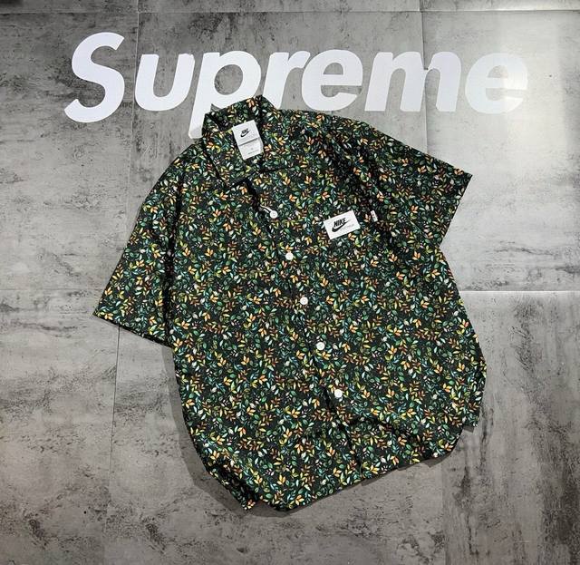 Nike Nike summer limited edition ice silk West Coast Sin City couple floral shir