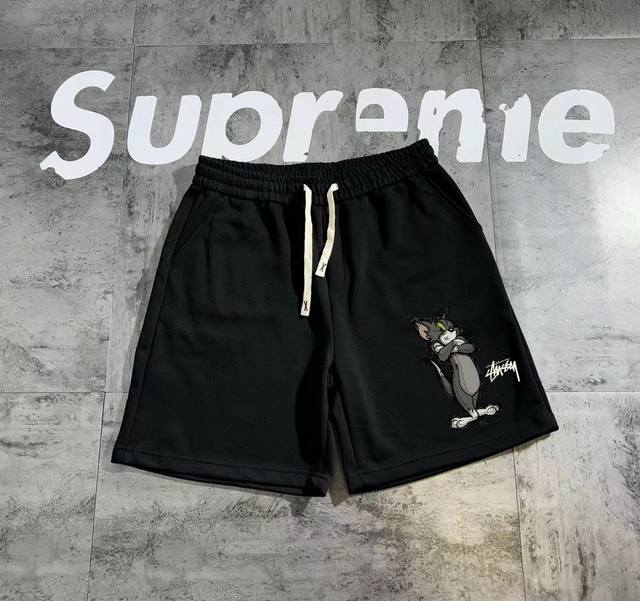 Stussi Tom Cat versatile casual sports couple shorts The fabric uses sports air