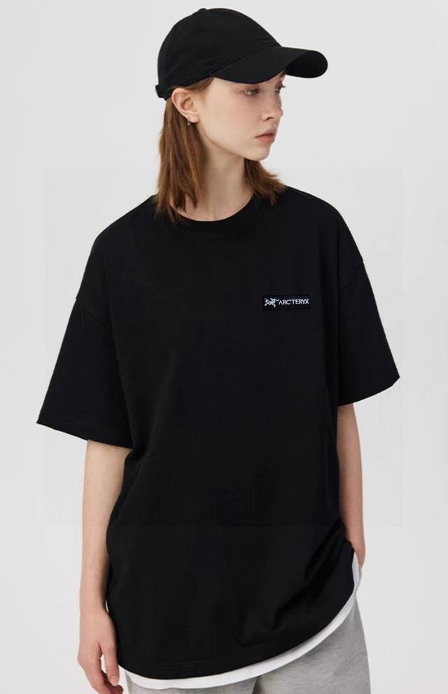 Arcter*X Arcteryx Embroidery Basic Loog Versatile 260g Heavy Cotton Short Sleeve