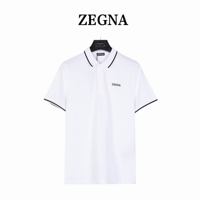Zegna Zegna classic chest letter embroidered Polo shirt, the same style as inter