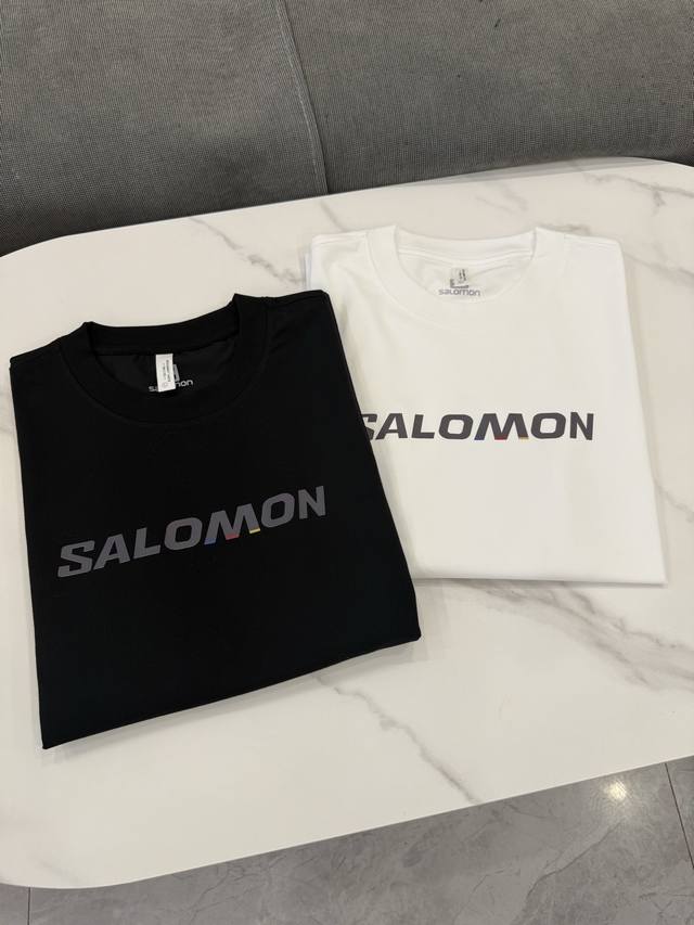 Salomon Salomon logo print pullover round neck short sleeve loose short sleeve T