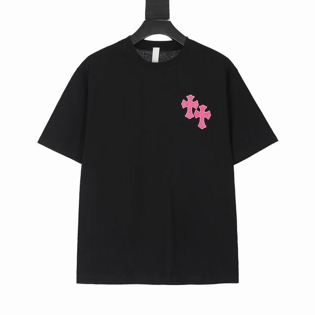 High version Chrome Hearts pink leather embroidered horseshoe small iron label