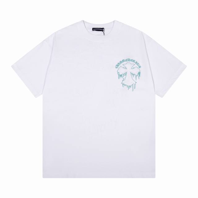 High version Chrome Hearts patch embroidered cross short sleeves! The fabric us