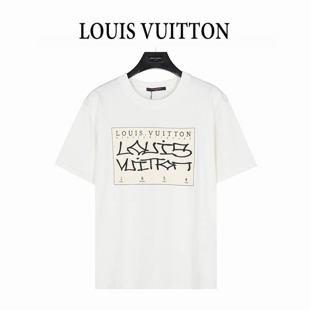 Louis Vuitton Louis Vuitton square 1854 letter three-dimensional printed short-s