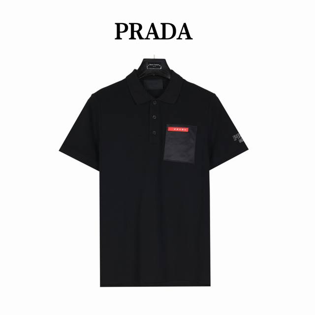 Support Distribution StorePrada 24Ss Fake Pocket Silicone Trim Polo Short Sleeve