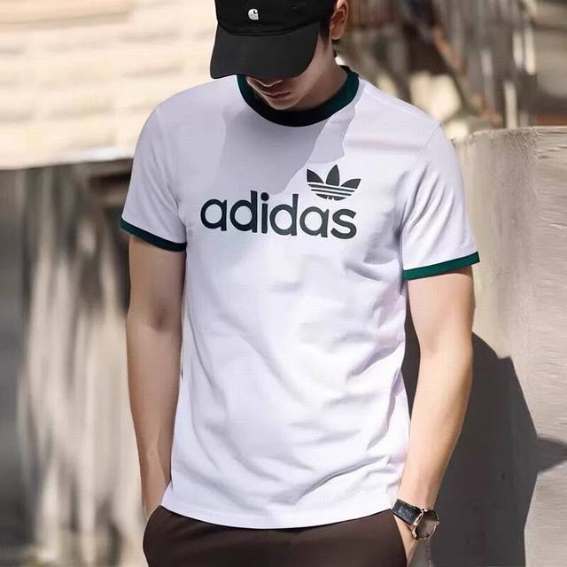 New classic style! Adidas Trefoil short-sleeved T-shirt! Couple style, unisex l