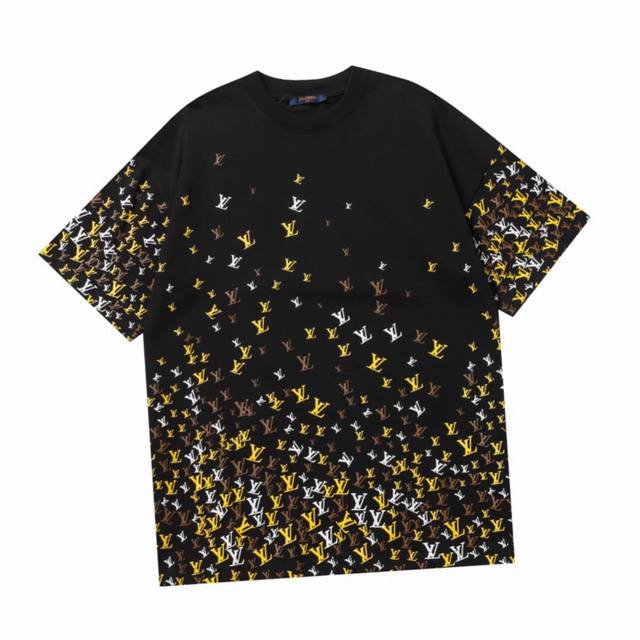 Louis Vuitton Summer new style full view front and back monogram print round nec