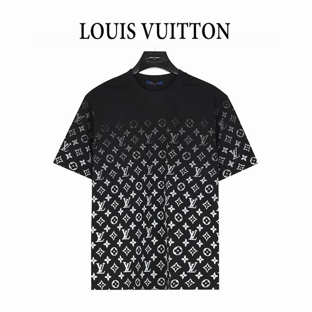 Louis Vuitton Louis Vuitton full print bottom gradient letter print T-shirt Cust