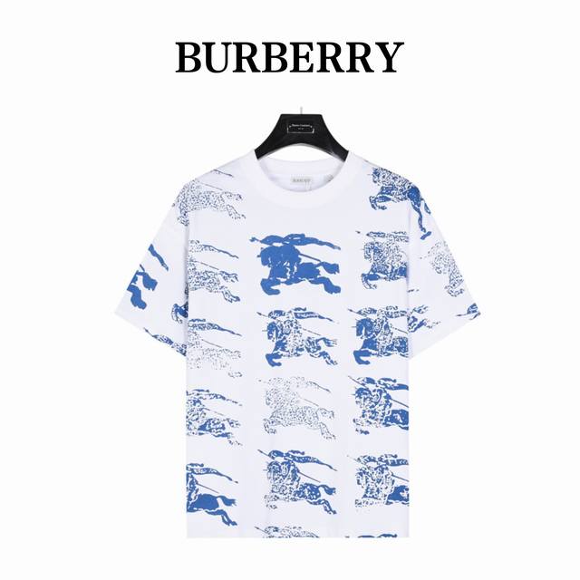 Burberry Burberry full-print gradient warhorse print short-sleeved T-shirt The f