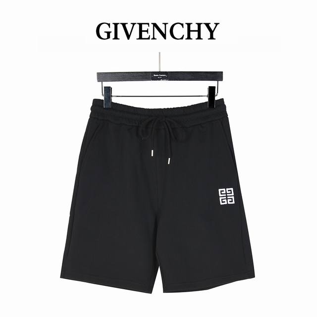 Givenchy 25Ss 4G grid embroidered shorts are made of 400G space cotton fabric,
