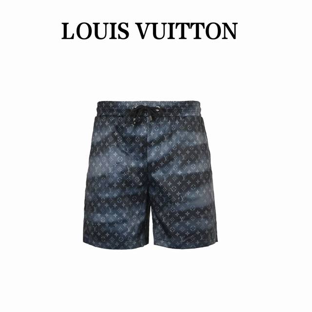 Louis Vuitton 25Ss Night Sky Printed Monochrome Beach Shorts Finely crafted wove