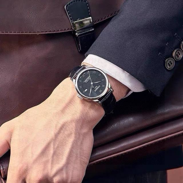 leather strap black face high version Tissot Le Locle mechanical watch, Tissot
