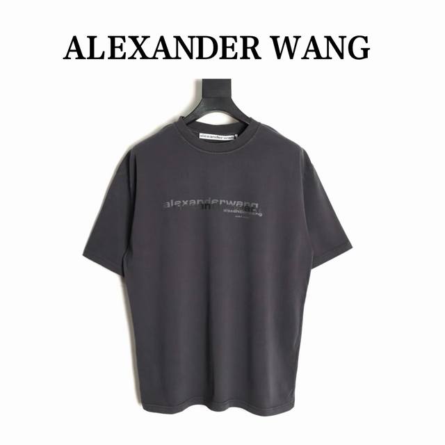 Alexander Wang 25Ss washed letter short-sleeved T-shirt Exclusive custom-made wo