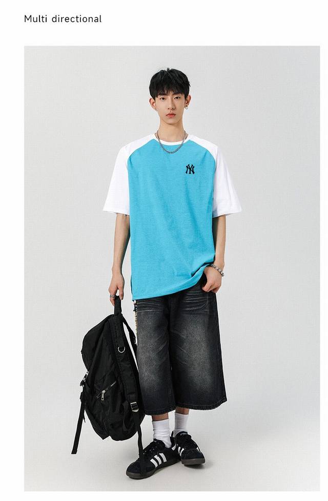 New arrivalMlb25Ss High quality new four-color raglan short sleeves {Special pac